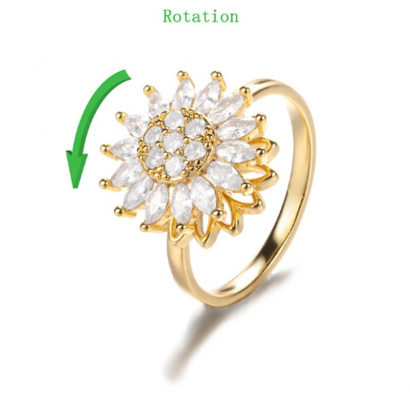 Women's Fashion Can Be Rotatable Ring