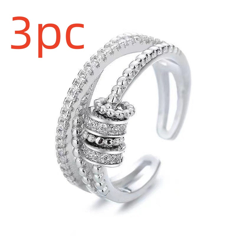 Women's Fashion Can Be Rotatable Ring