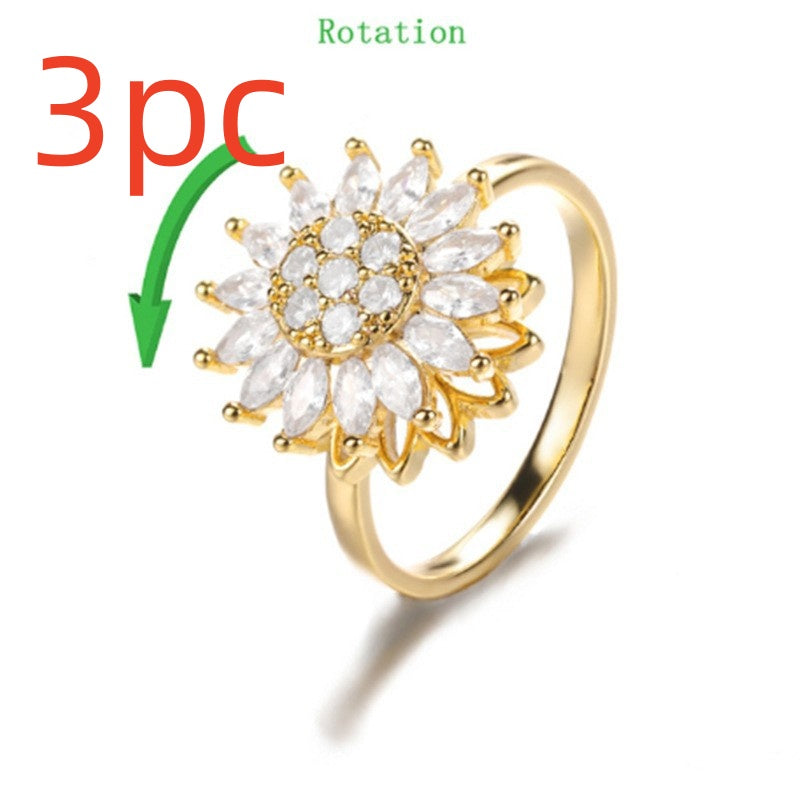 Women's Fashion Can Be Rotatable Ring