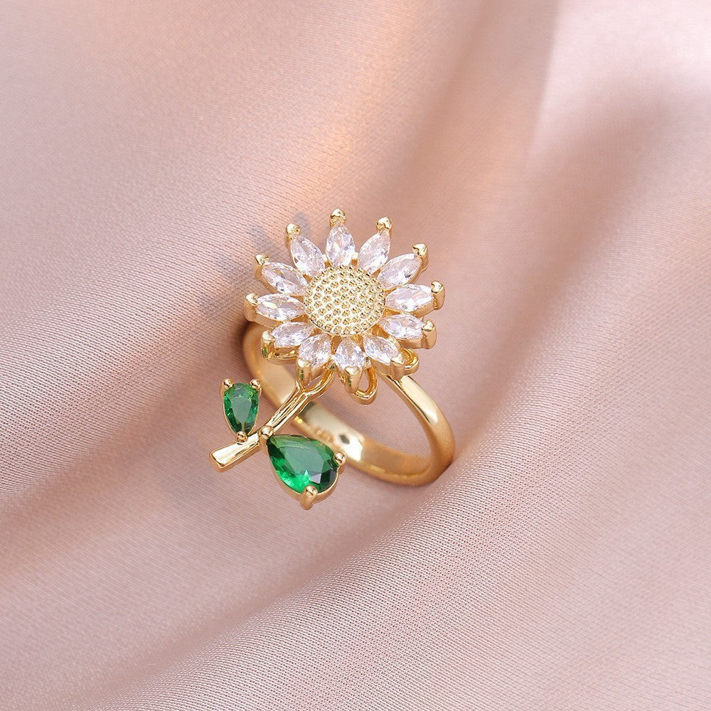 Women's Fashion Can Be Rotatable Ring