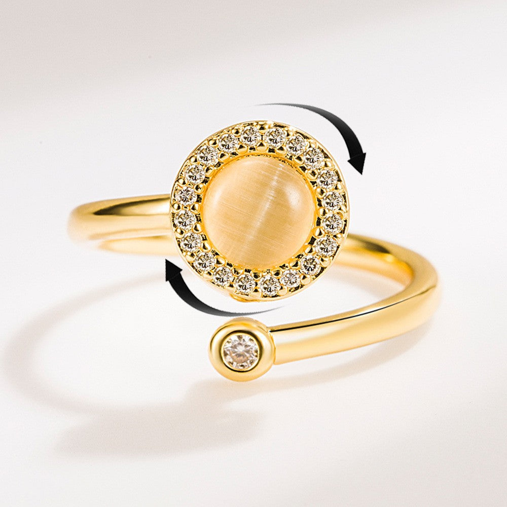 Women's Fashion Can Be Rotatable Ring