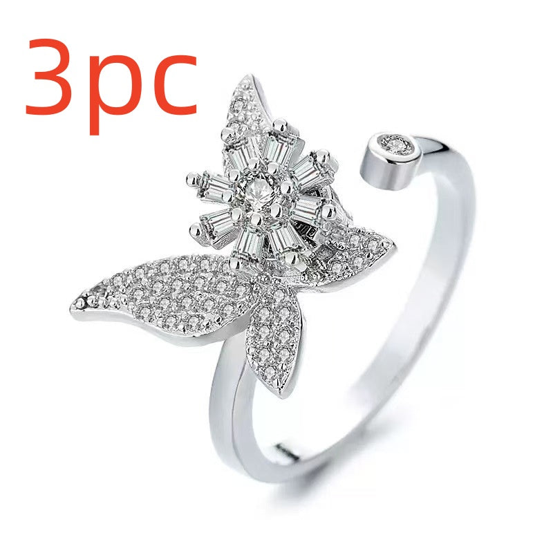 Women's Fashion Can Be Rotatable Ring