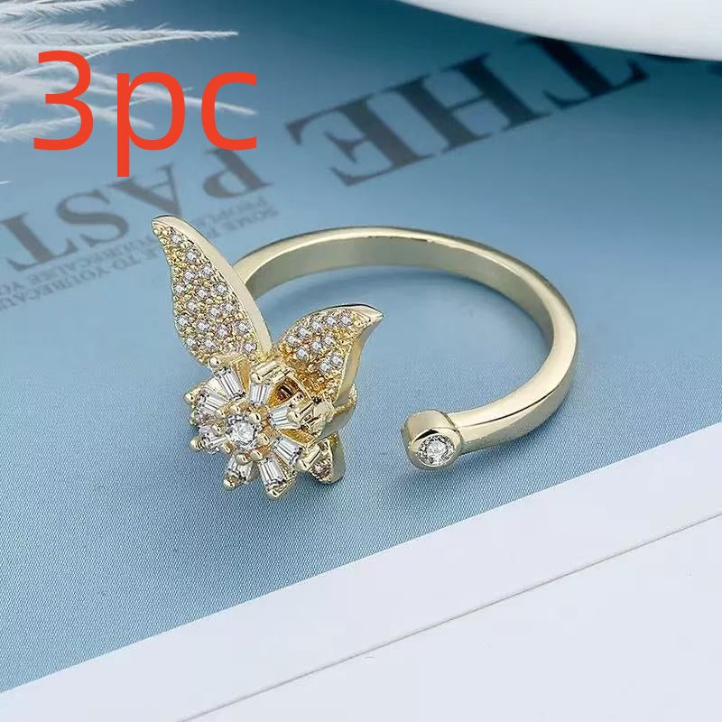 Women's Fashion Can Be Rotatable Ring