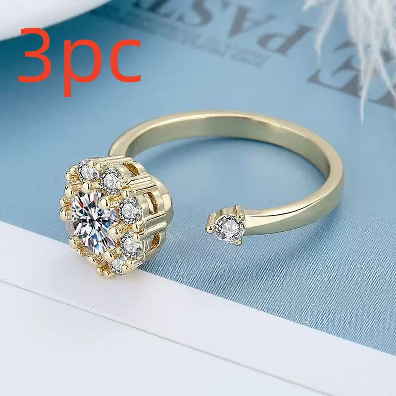 Women's Fashion Can Be Rotatable Ring