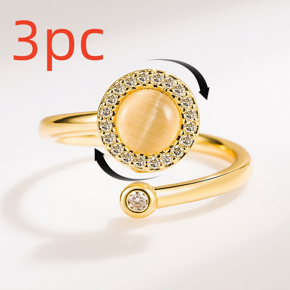 Women's Fashion Can Be Rotatable Ring