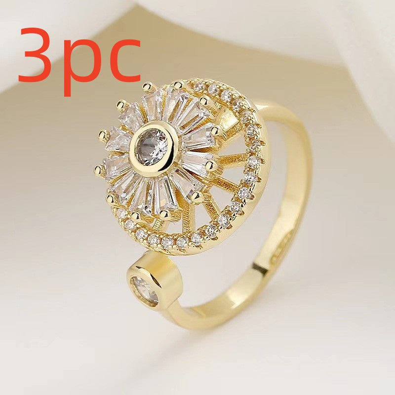 Women's Fashion Can Be Rotatable Ring