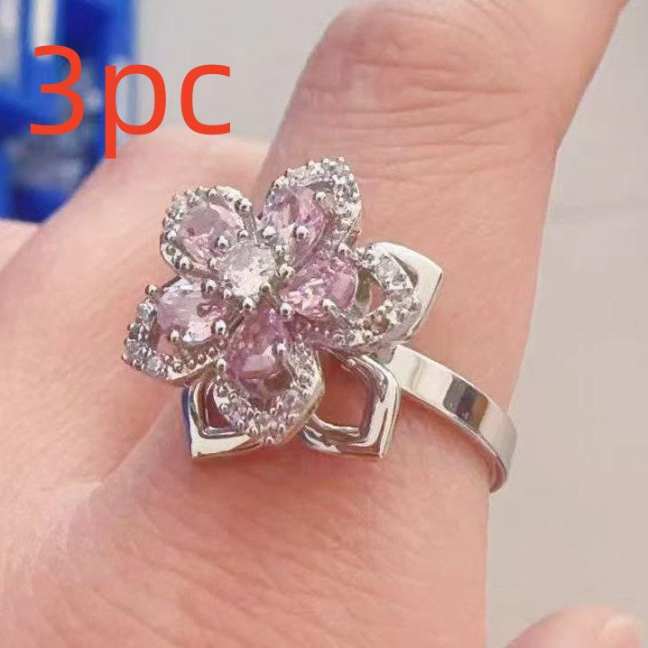 Women's Fashion Can Be Rotatable Ring