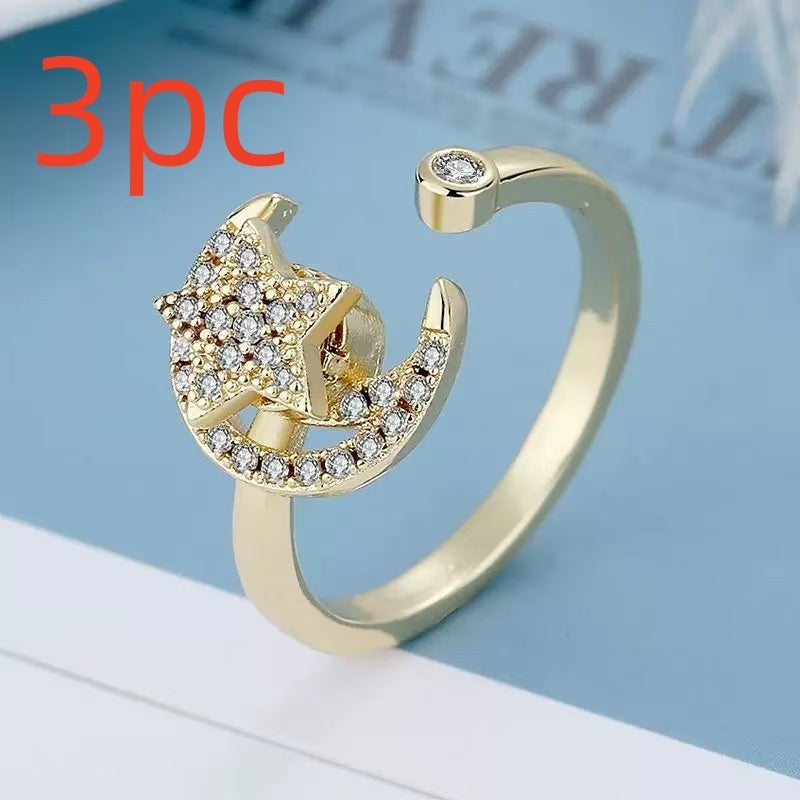 Women's Fashion Can Be Rotatable Ring