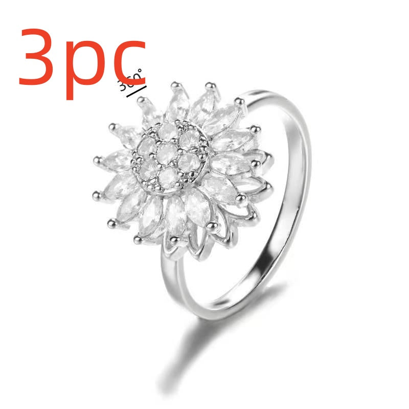 Women's Fashion Can Be Rotatable Ring
