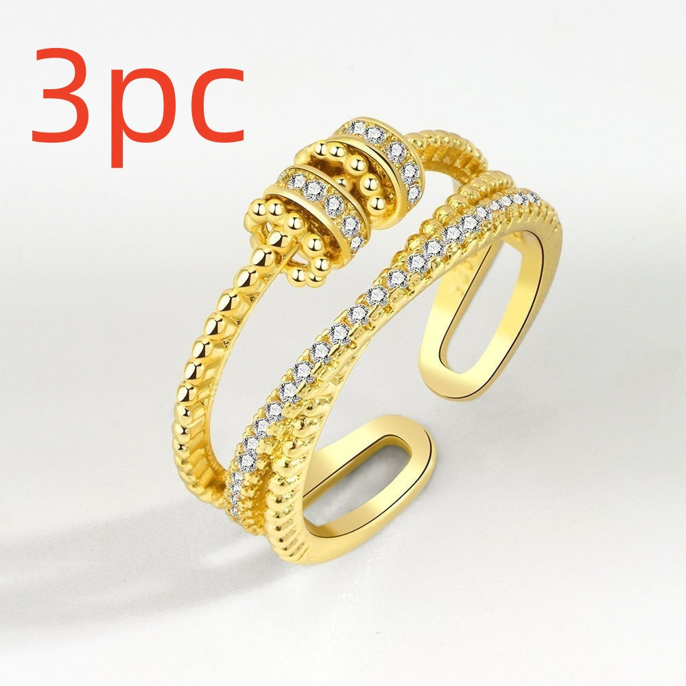 Women's Fashion Can Be Rotatable Ring