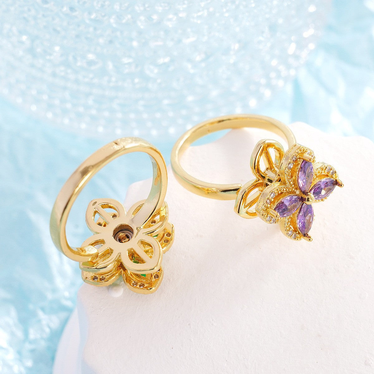 Women's Fashion Can Be Rotatable Ring