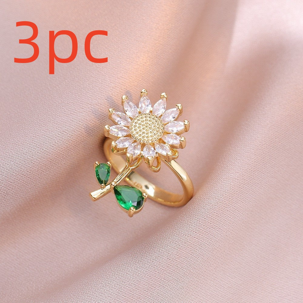 Women's Fashion Can Be Rotatable Ring