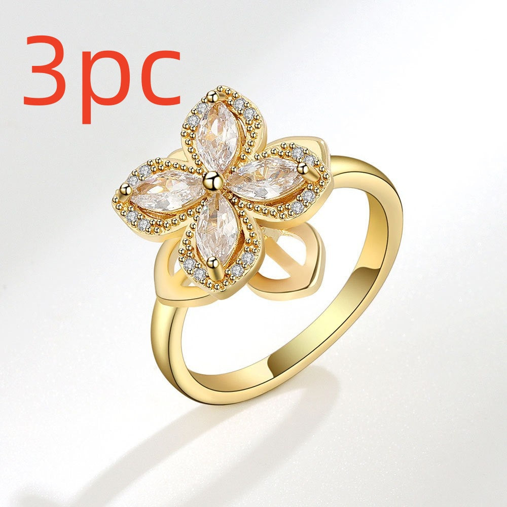 Women's Fashion Can Be Rotatable Ring
