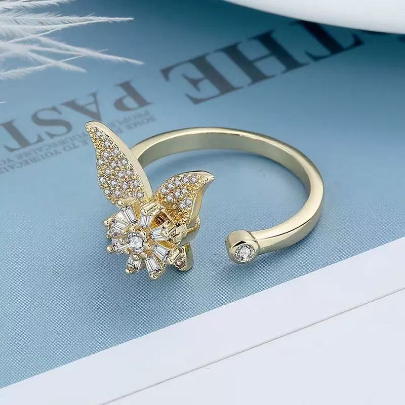 Women's Fashion Can Be Rotatable Ring