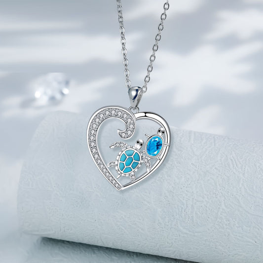 European And American Love Necklace Turtle Necklace For Women