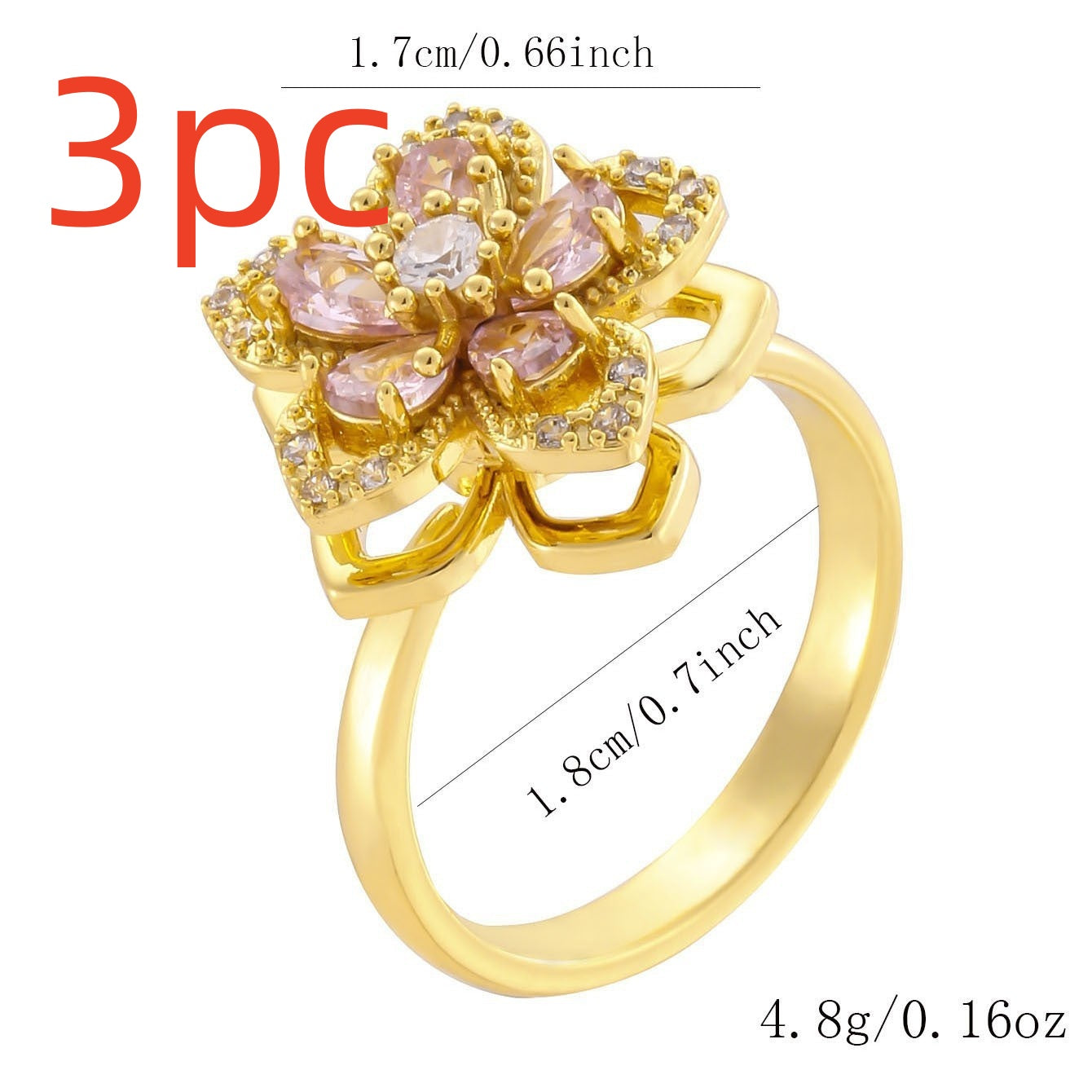 Women's Fashion Can Be Rotatable Ring