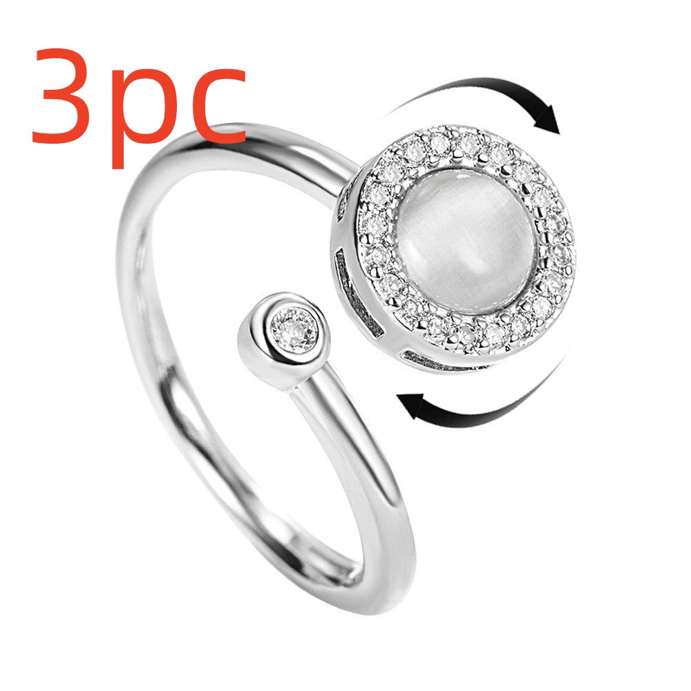 Women's Fashion Can Be Rotatable Ring