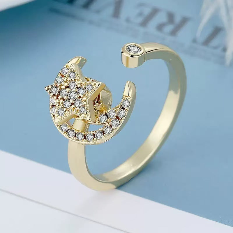 Women's Fashion Can Be Rotatable Ring