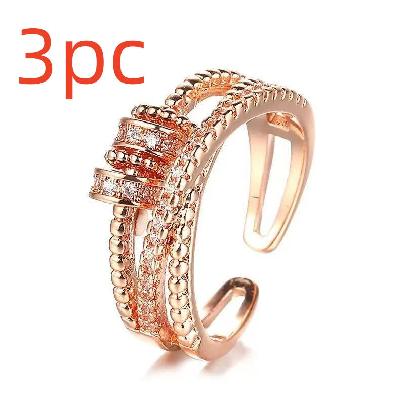 Women's Fashion Can Be Rotatable Ring